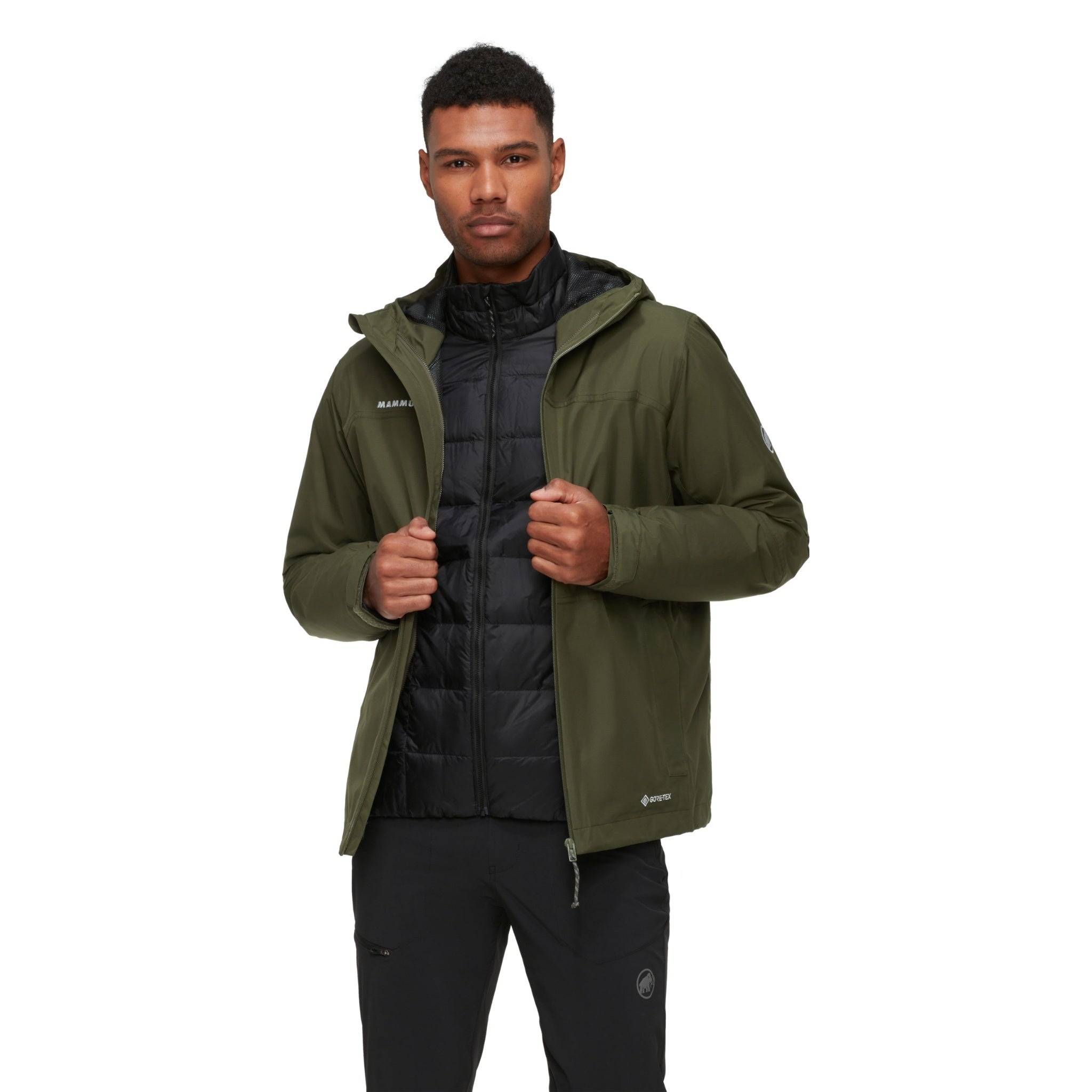MAMMUT Treeline 3 in 1 HS Hooded Jacket Men Wanderjacken MAMMUT dark marsh-black M