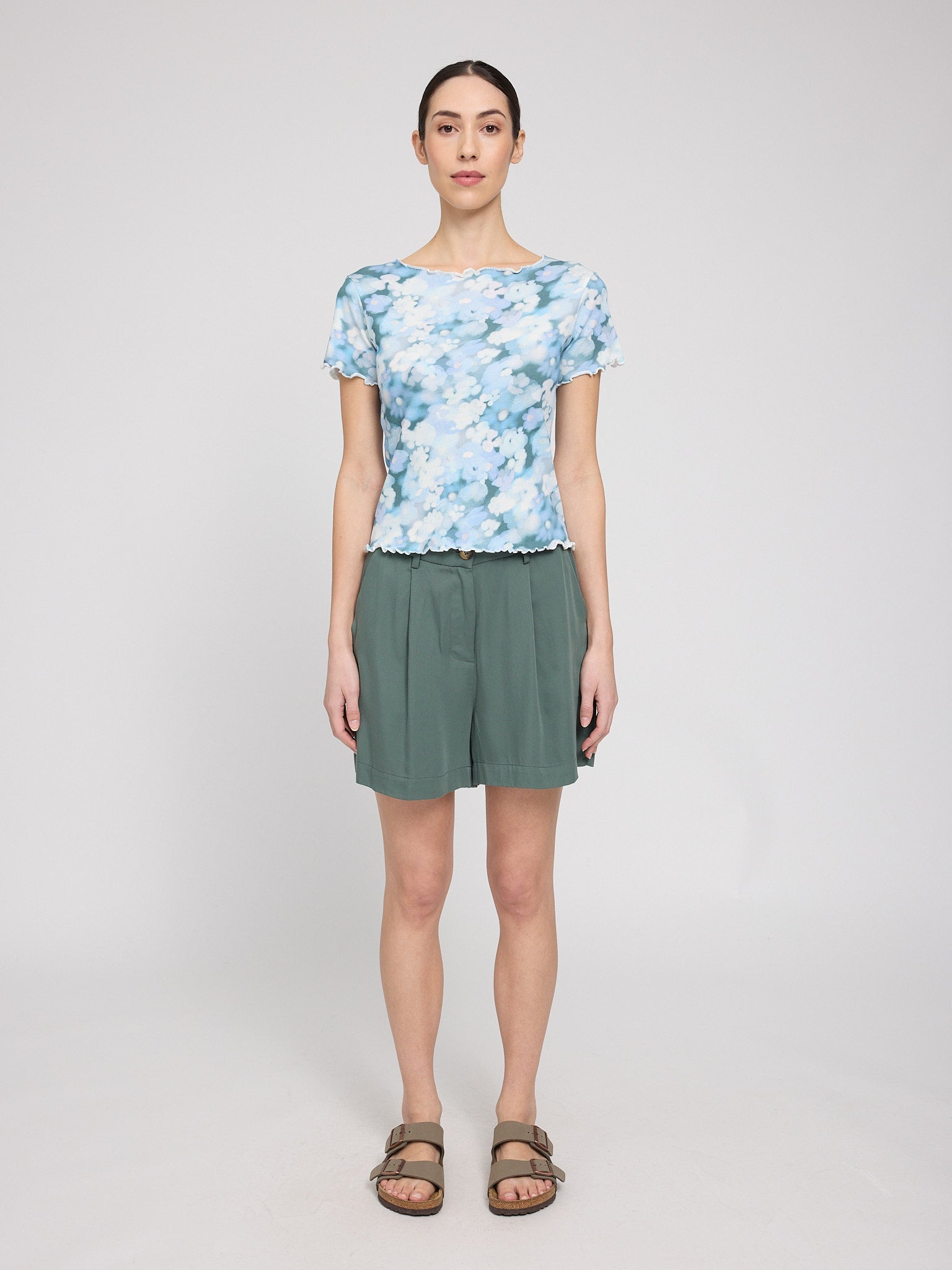MAZINE Babylock Hems Printed T-Shirt Freizeitshirts /-blusen MAZINE