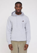 MAZINE Back Print Hoodie Freizeitpullover MAZINE lt grey mel./camping print S