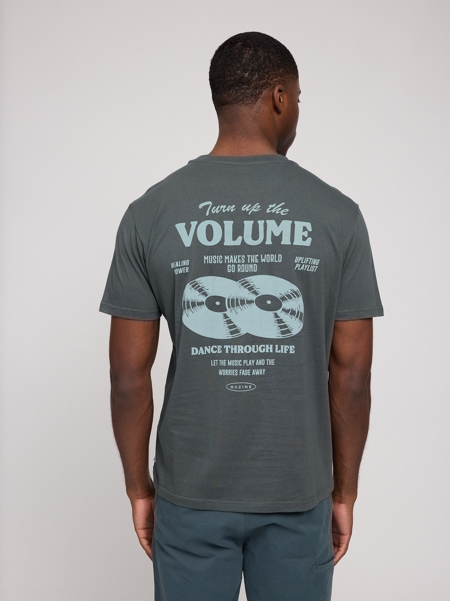 MAZINE Back Print T-Shirt Freizeitshirts /-hemden MAZINE