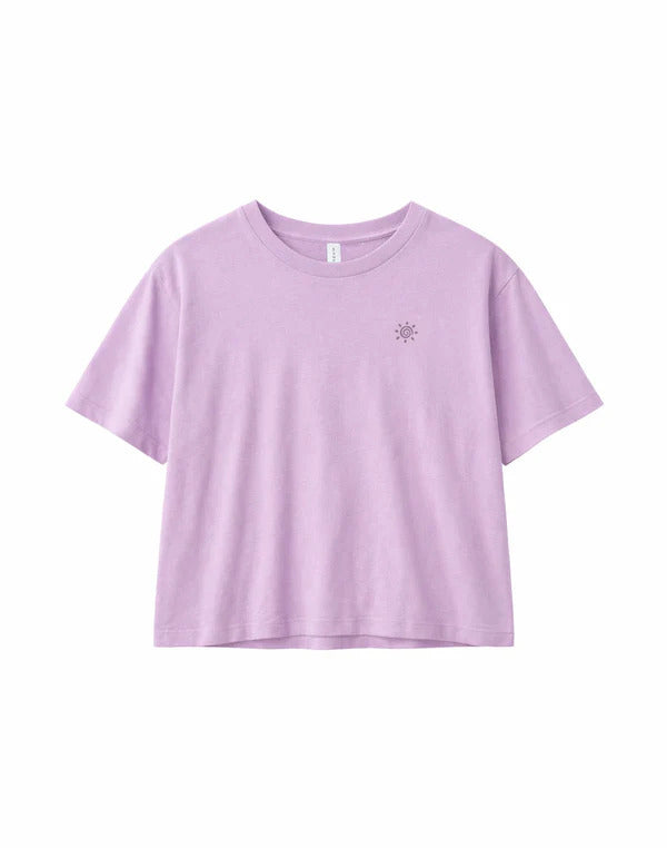 MAZINE Back Print T-Shirt Freizeitshirts /-blusen MAZINE orchid/palm XS
