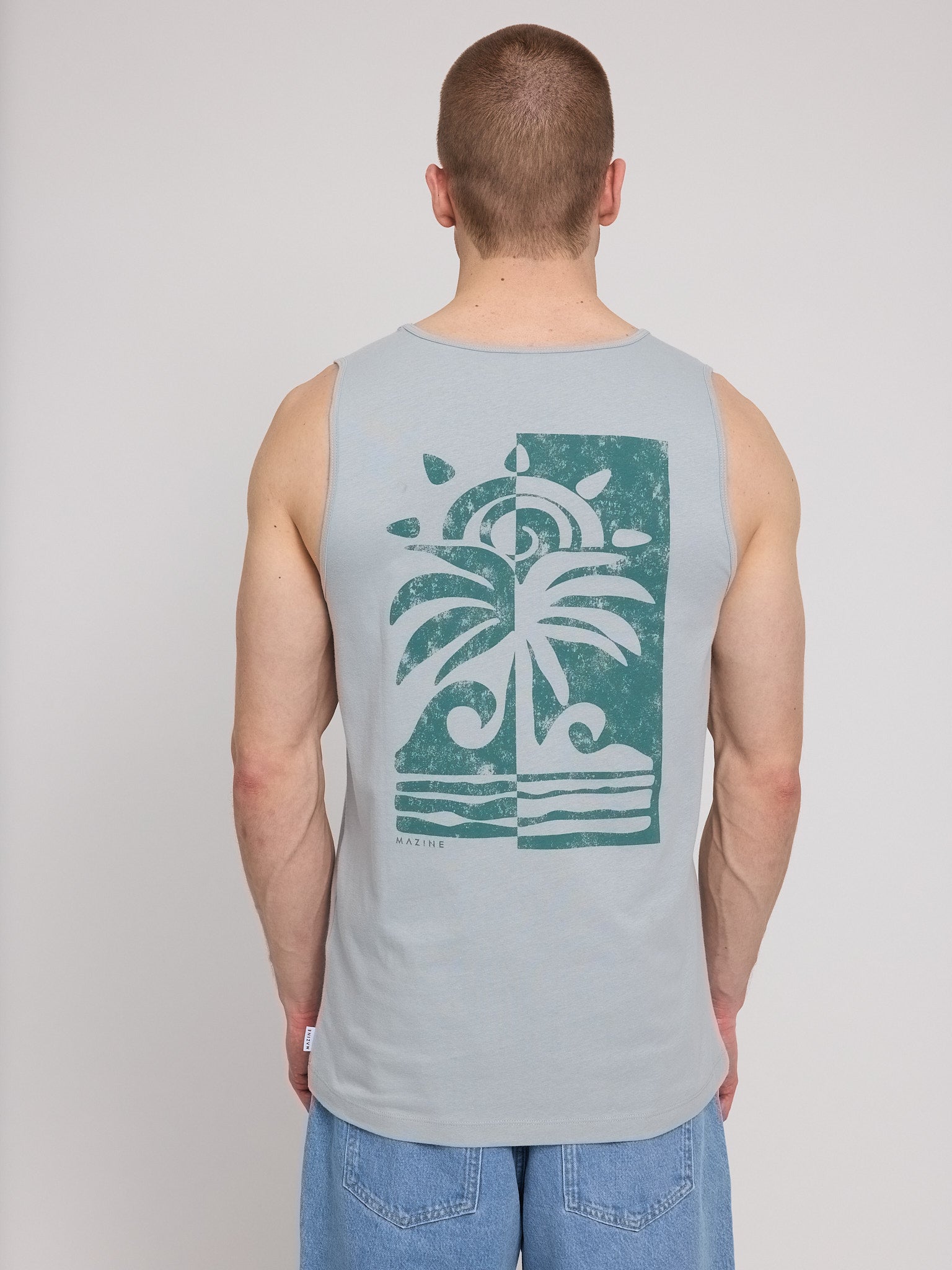 MAZINE Back Print Tanktop Freizeitshirts /-hemden MAZINE