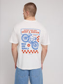 MAZINE Back Print Theme T-Shirt Freizeitshirts /-hemden MAZINE
