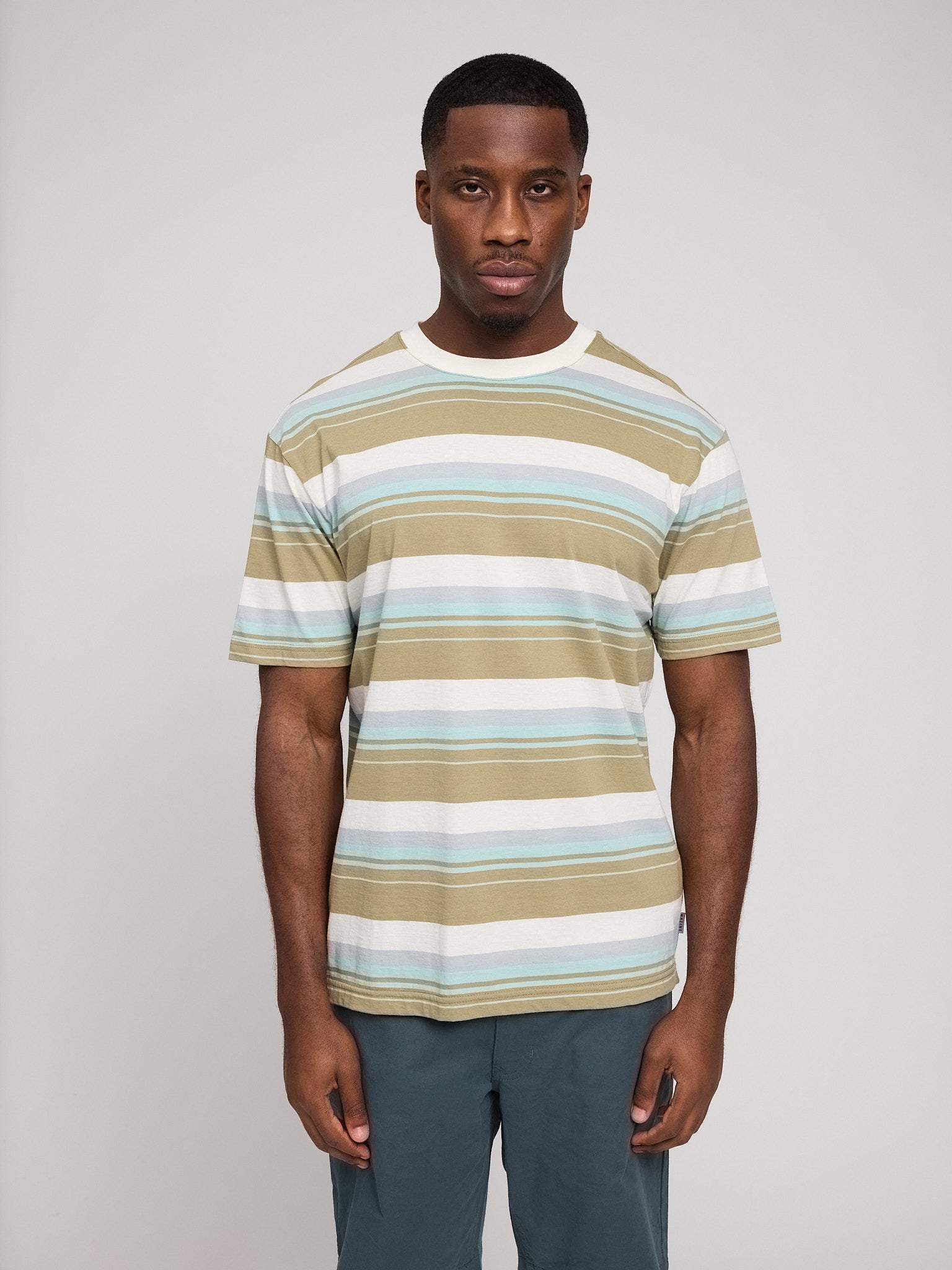 MAZINE Bold Striped T-Shirt Freizeitshirts /-hemden MAZINE Olive/Multicolo S