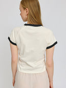 MAZINE Contrast Bindings T-Shirt Freizeitshirts /-blusen MAZINE
