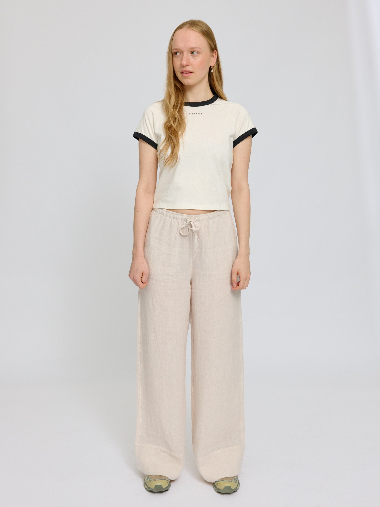 MAZINE Contrast Bindings T-Shirt Freizeitshirts /-blusen MAZINE