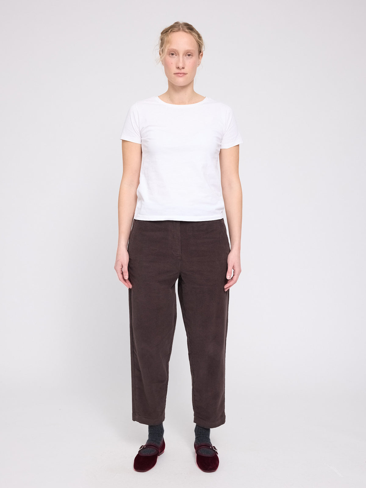 MAZINE Corduroy Pants Freizeithosen MAZINE dark chocolate XS