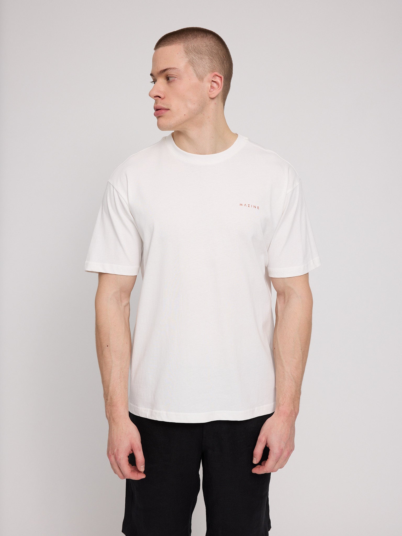 MAZINE Day Off Back Print T-Shirt Freizeitshirts /-hemden MAZINE 126 S