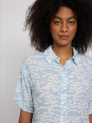 MAZINE Printed Short Sleeve Crinkle Shirt Freizeitshirts /-blusen MAZINE