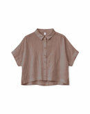 MAZINE Short Sleeve Linen Shirt Freizeitshirts /-blusen MAZINE grey brown XS