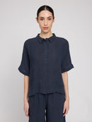 MAZINE Short Sleeve Linen Shirt Freizeitshirts /-blusen MAZINE