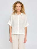 MAZINE Short Sleeve Linen Shirt Freizeitshirts /-blusen MAZINE