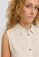 MAZINE Sleeveless Linen Shirt Freizeitshirts /-blusen MAZINE