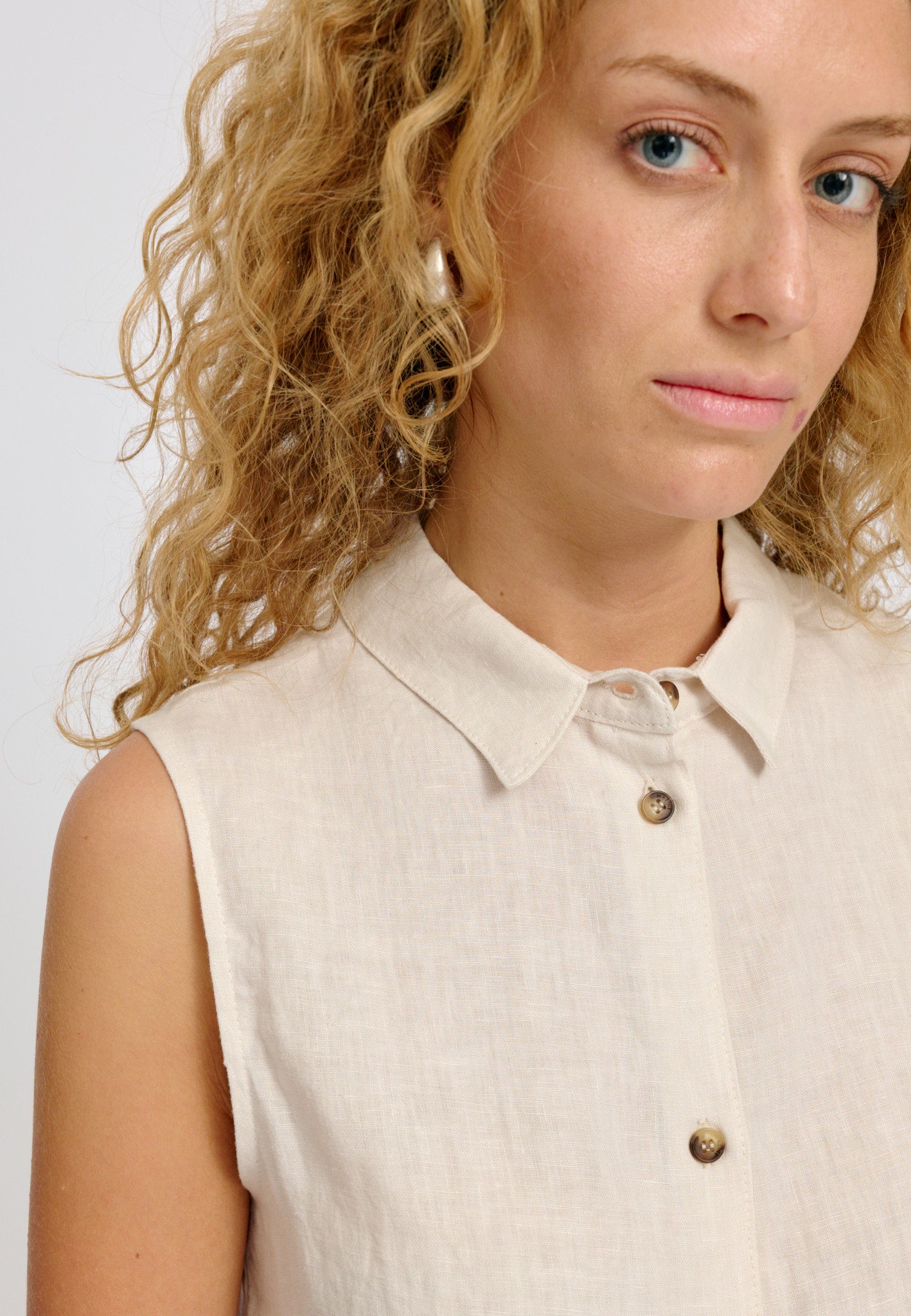 MAZINE Sleeveless Linen Shirt Freizeitshirts /-blusen MAZINE