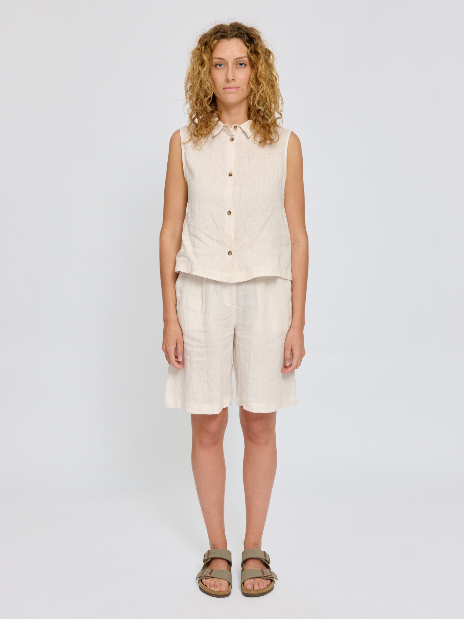 MAZINE Sleeveless Linen Shirt Freizeitshirts /-blusen MAZINE