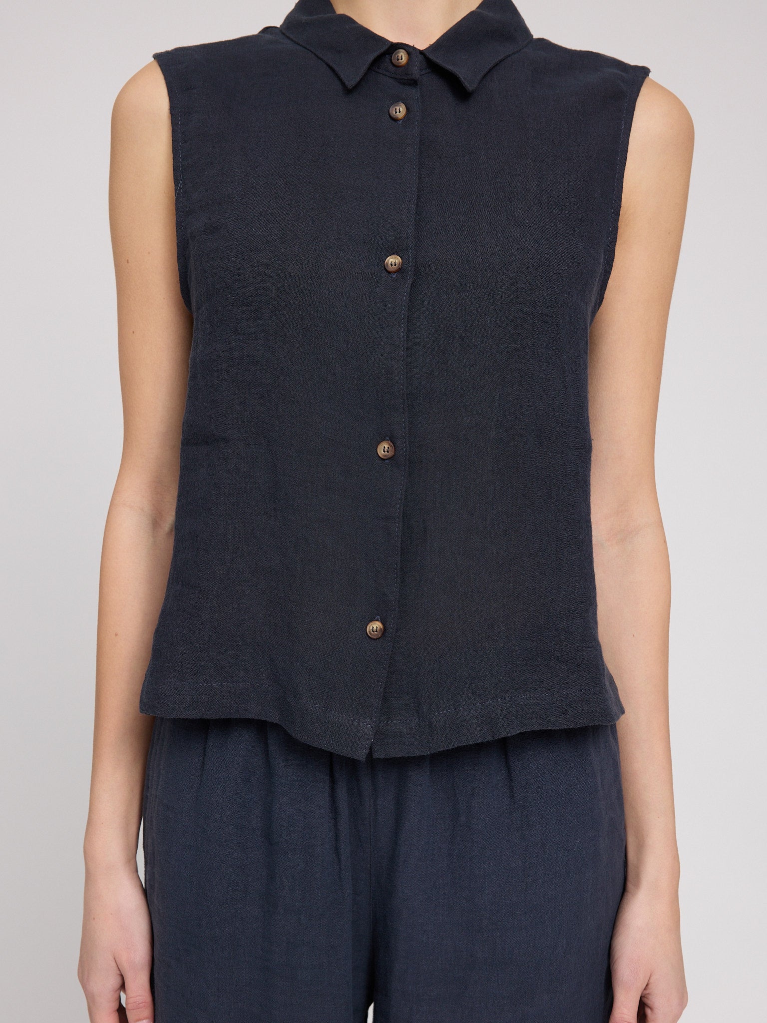 MAZINE Sleeveless Linen Shirt Freizeitshirts /-blusen MAZINE