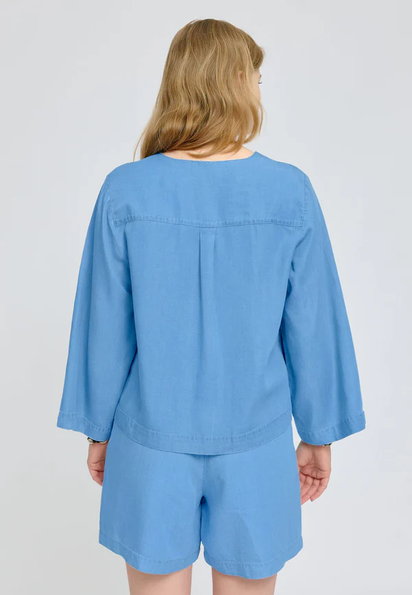 MAZINE V-Neck Tencel Blouse Freizeitshirts /-blusen MAZINE
