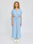 MAZINE Wide Leg Tencel Jumpsuit Freizeithosen MAZINE 104 Light blue S