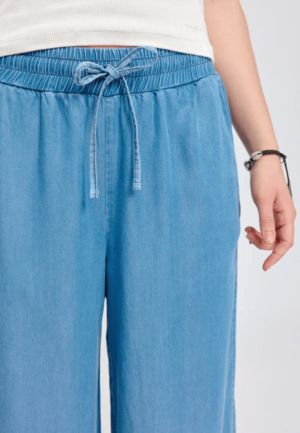 MAZINE Wide Leg Tencel Pants Elastic Freizeithosen MAZINE