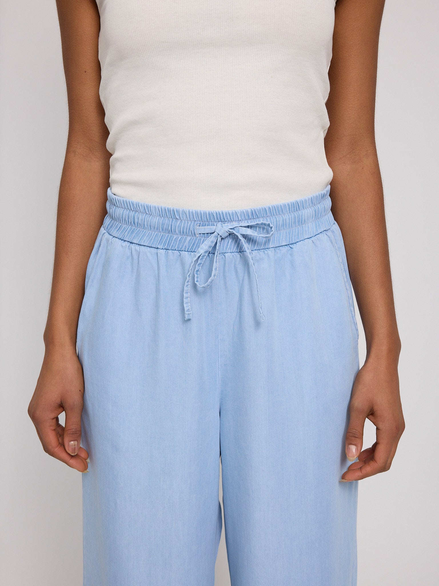 MAZINE Wide Leg Tencel Pants Elastic Freizeithosen MAZINE