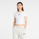 NEW BALANCE Womens Lifestyle S/S Top Freizeitshirts /-blusen NEW BALANCE White WT XS
