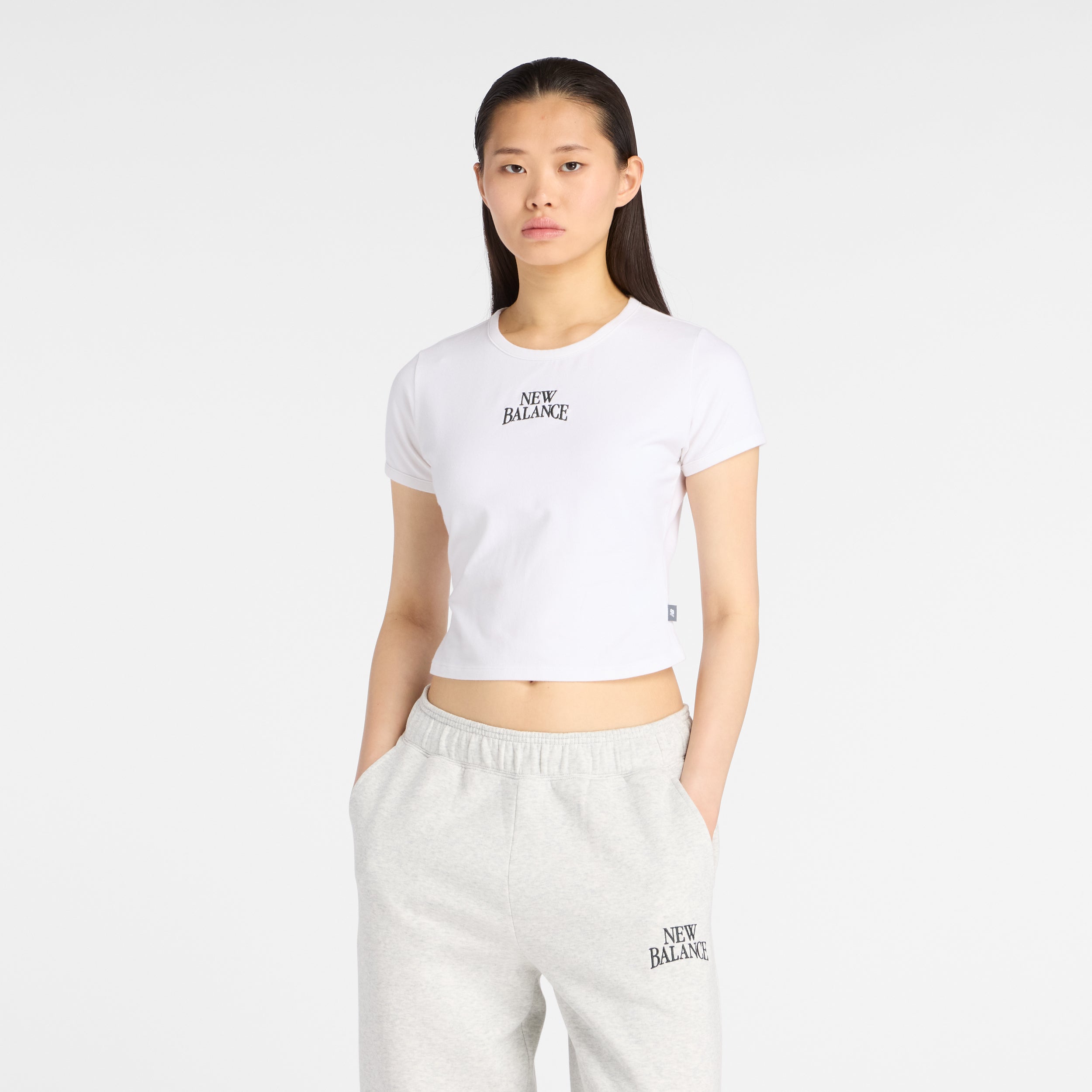 NEW BALANCE Womens Lifestyle S/S Top Freizeitshirts /-blusen NEW BALANCE White WT XS