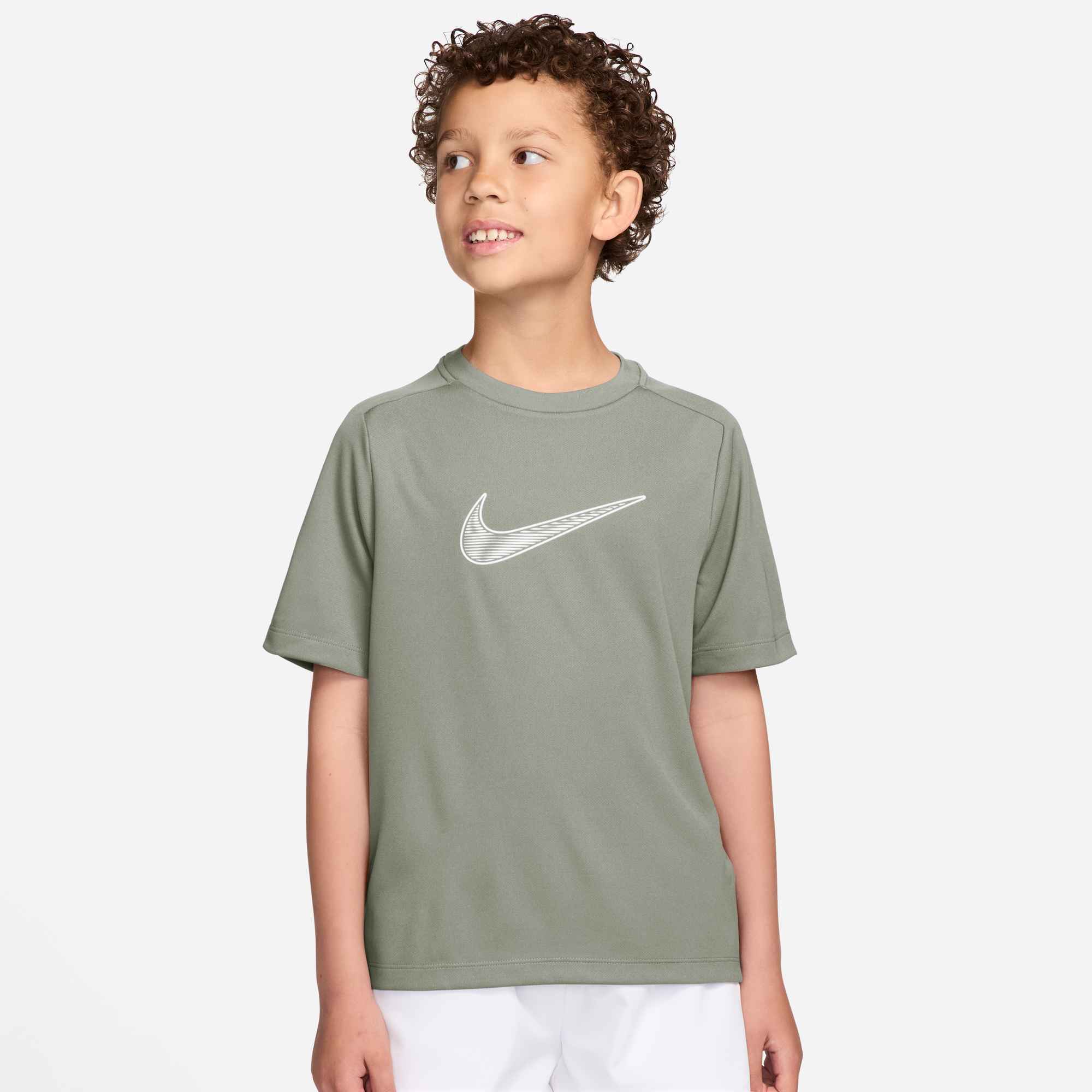 NIKE B NK DF MULTI SS TOP HBR Trainingsshirts NIKE MEAN GREEN/DARK TEAL GREEN/BLA XS