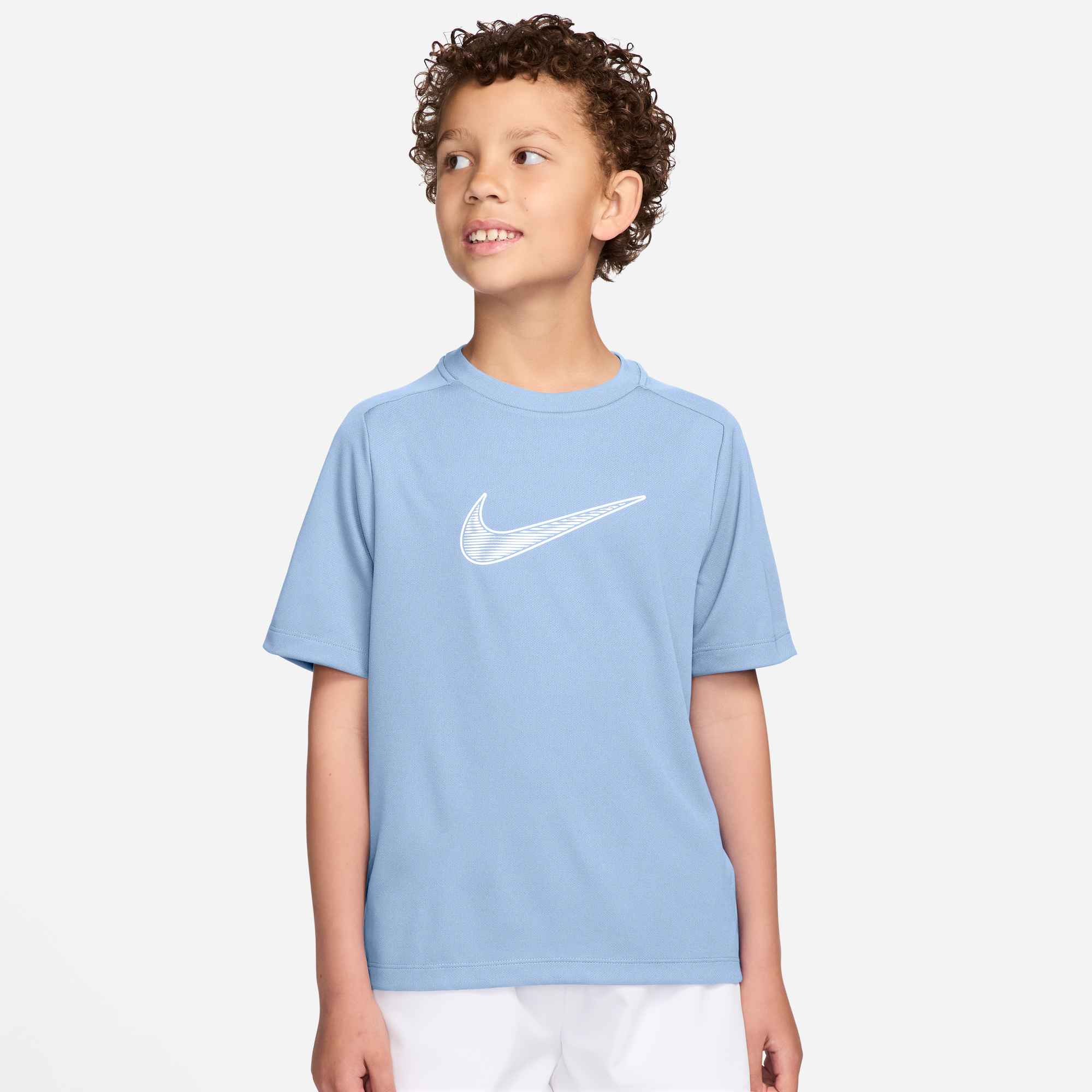 NIKE B NK DF MULTI SS TOP HBR Trainingsshirts NIKE FRENCH BLUE/DIGITAL GRAPE XS