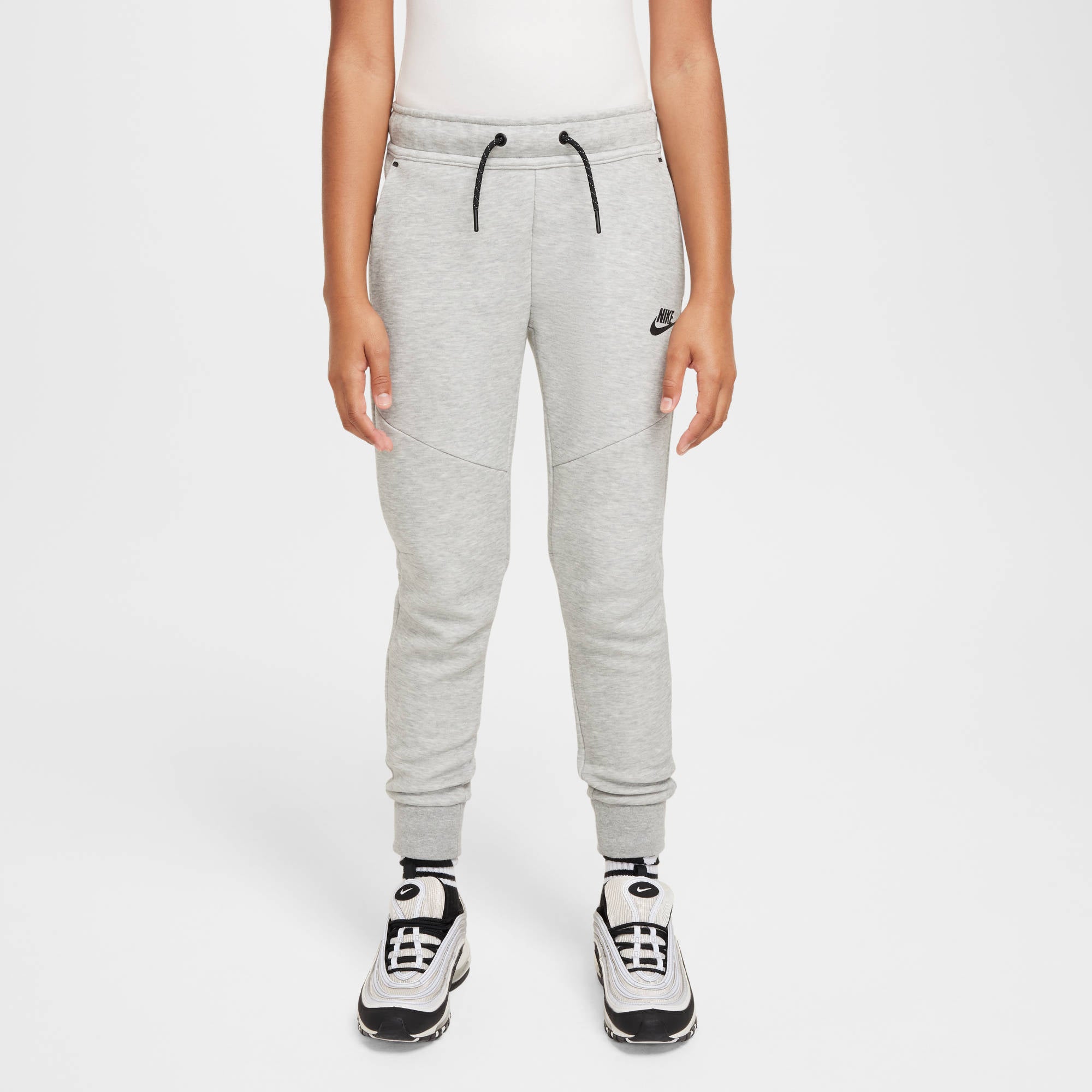 NIKE B NSW TCH FLC JGGR - PD Trainingshosen & Jogginghosen NIKE DK GREY HEATHER S