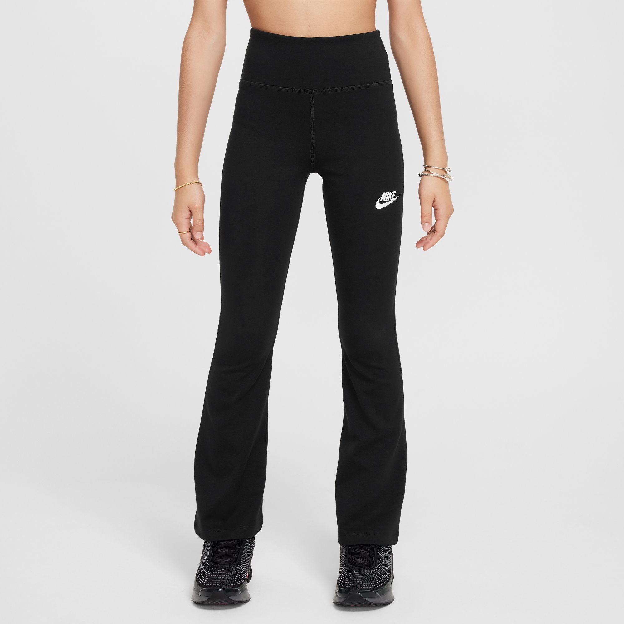 NIKE G NSW CLSSC HR FLARE TGHT LBR Trainingshosen & Jogginghosen NIKE BLACK/WHITE M