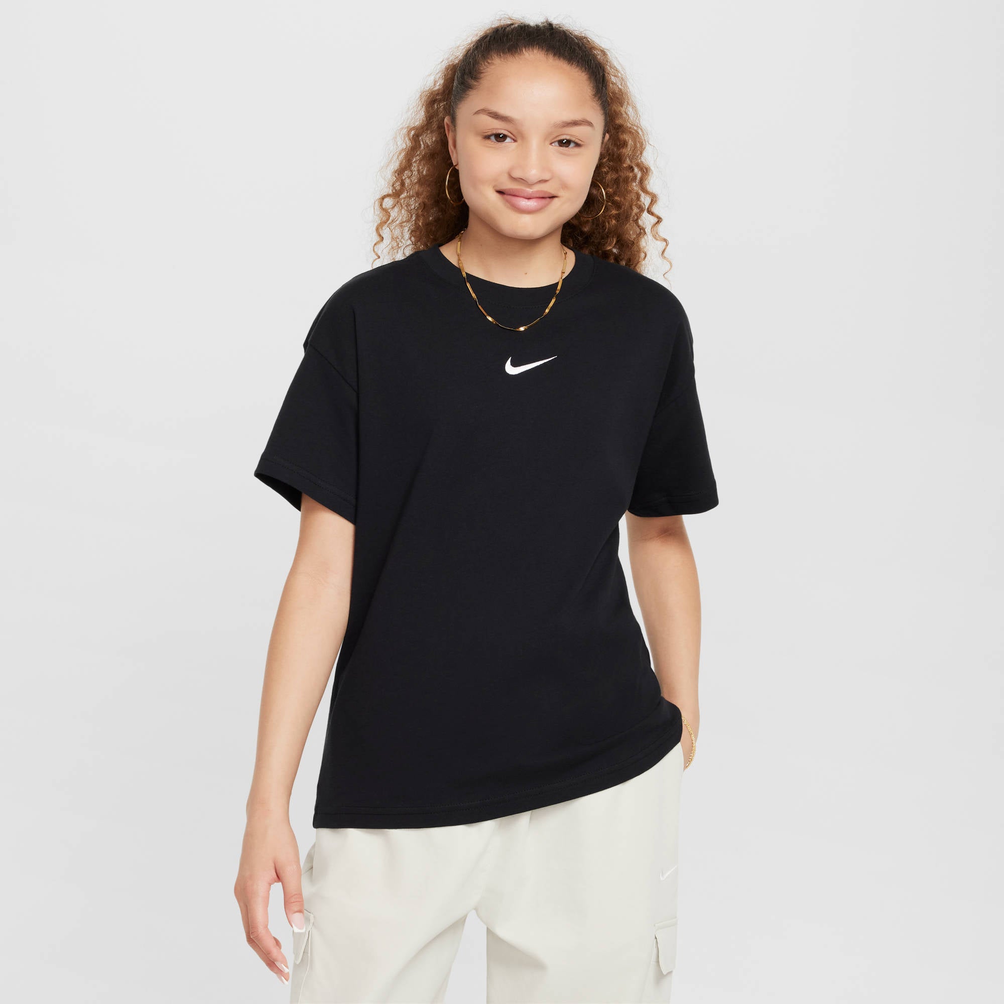 NIKE G NSW TEE BOY ESSNTL LBR 100 WHITE Freizeitshirts /-hemden NIKE 10 XS