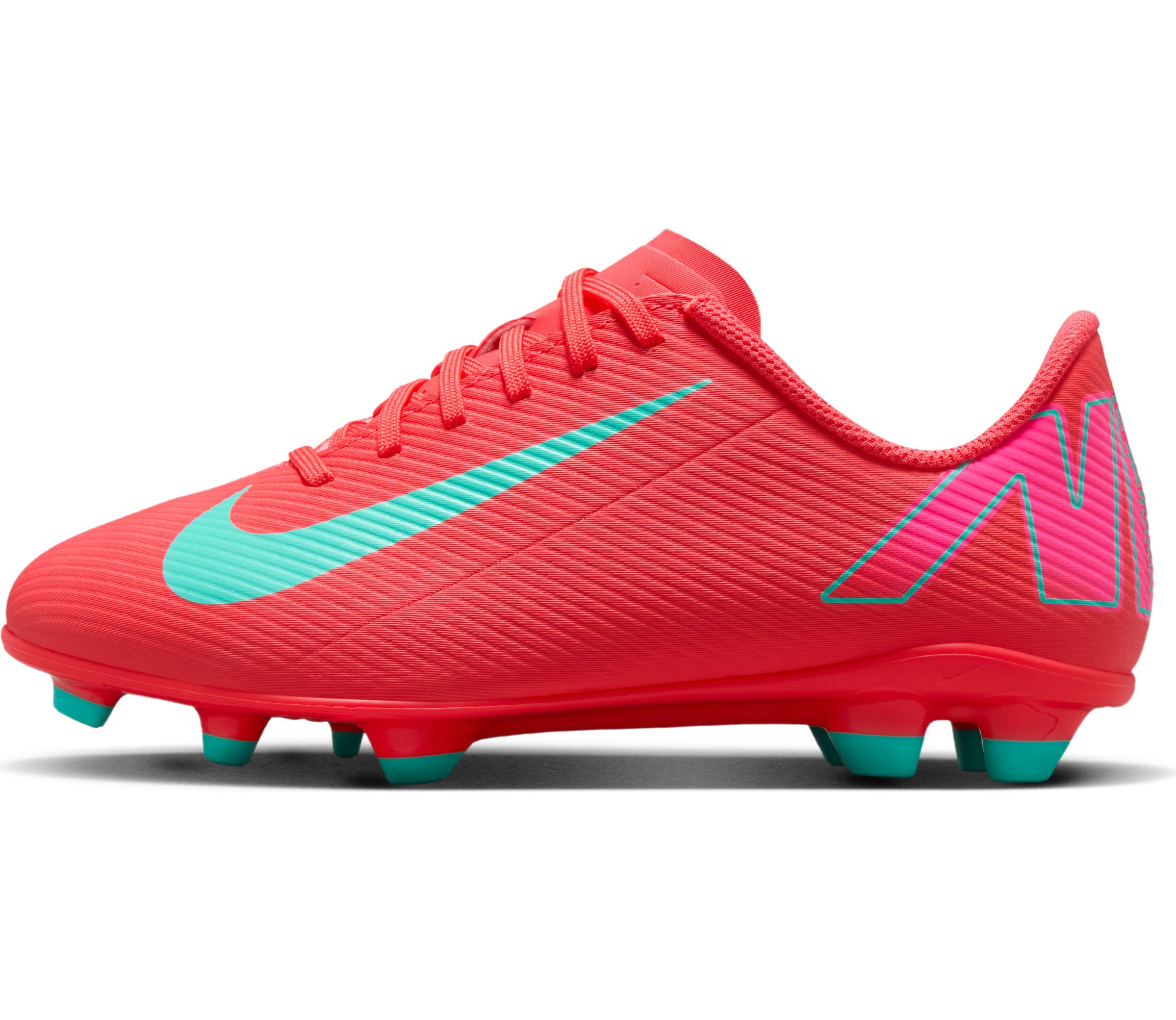 NIKE JR VAPOR 16 CLUB FG/MG 800 EMBER GLOW/AURORA GREEN Naturrasen NIKE