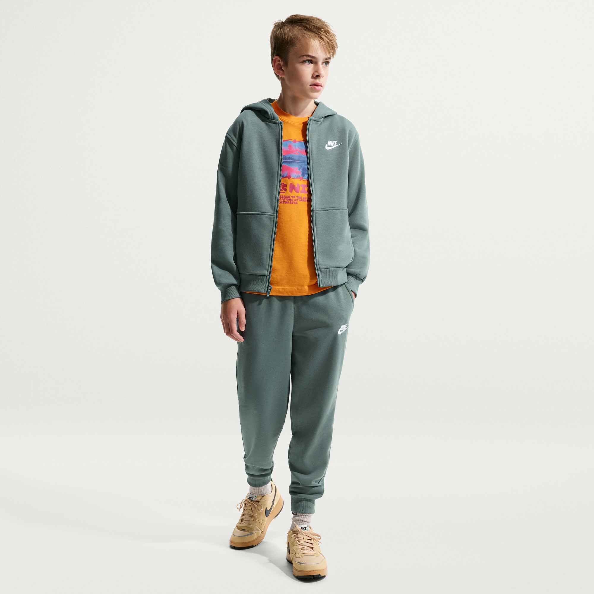 NIKE K NSW CLUB FT HD FZ LS LBR Freizeitpullover NIKE Black S