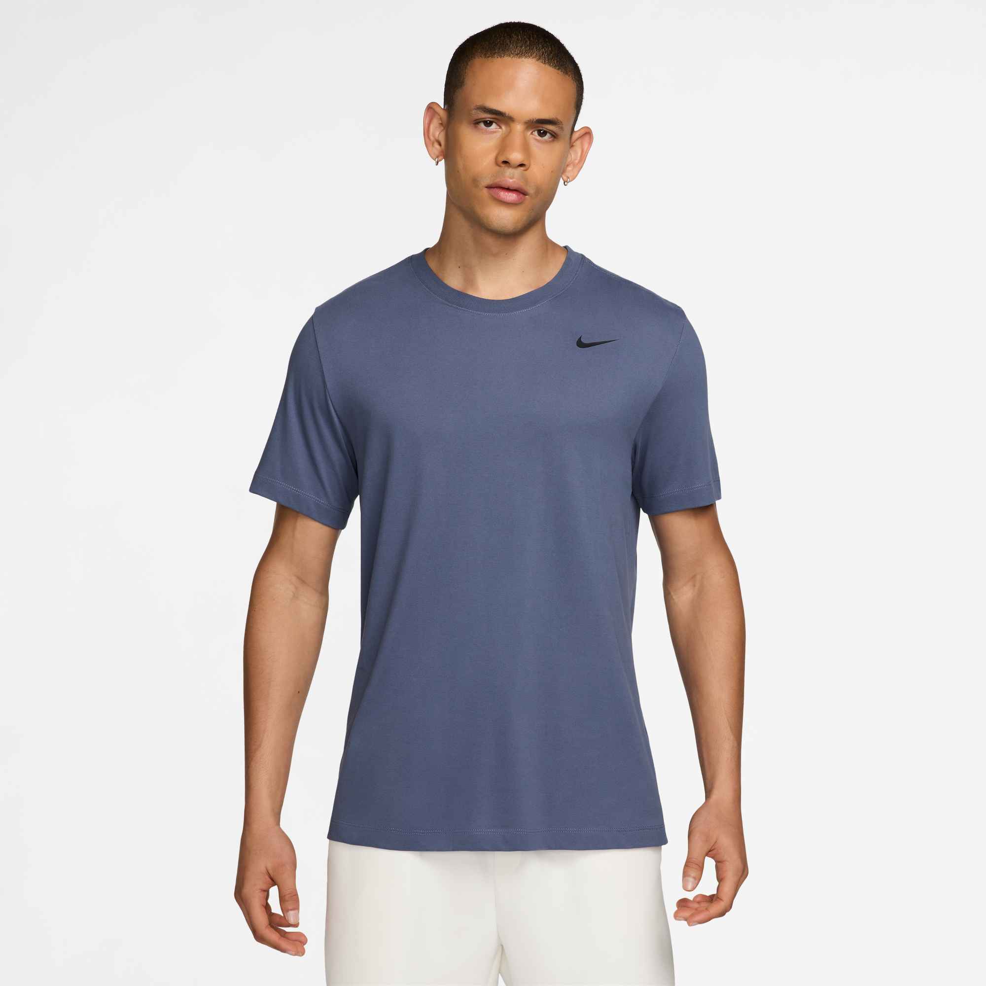 NIKE Fußball - Textilien - T-Shirts Crew Solid T-Shirt Trainingsshirts NIKE BLUE VOID/BLACK S