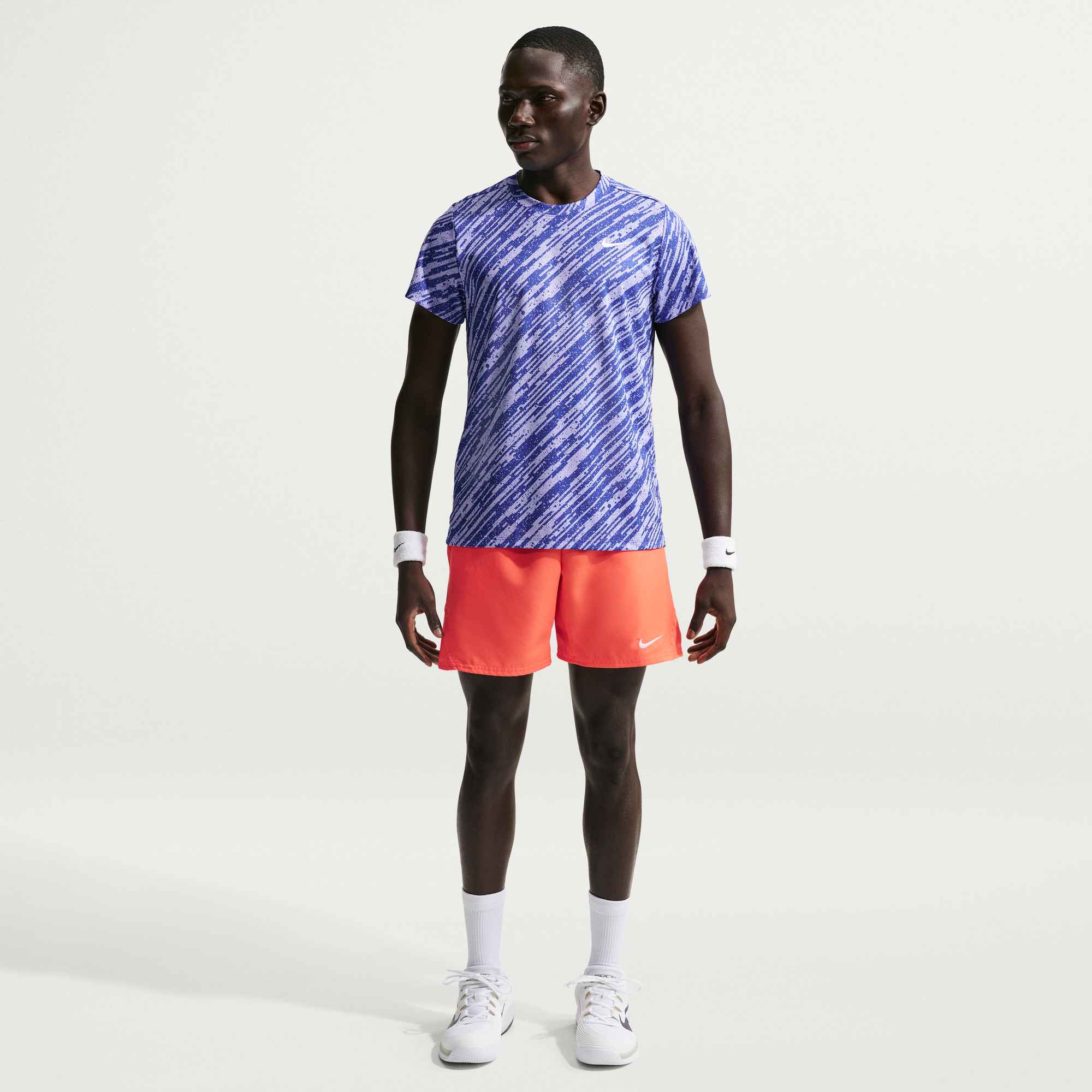 NIKE M NKCT DF VICTORY TOP PRINT Tennisoberteile NIKE ASTRONOMY BLUE/POISON GREEN S