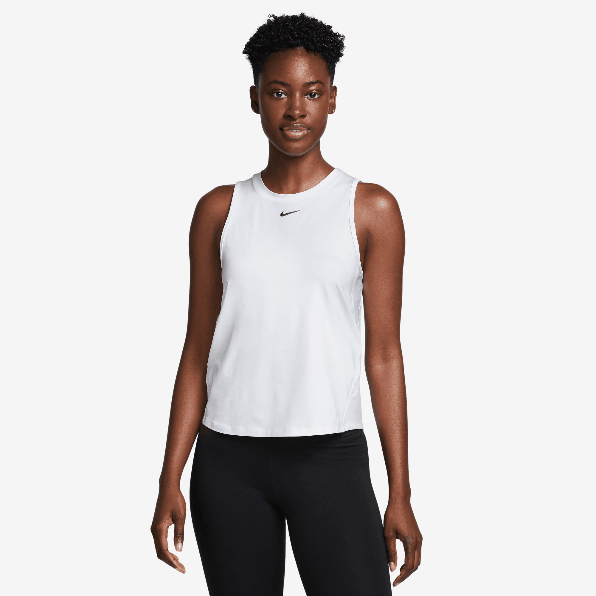 NIKE W NK ONE CLASSIC DF TANK Trainingsshirts NIKE WHITE/BLACK XS