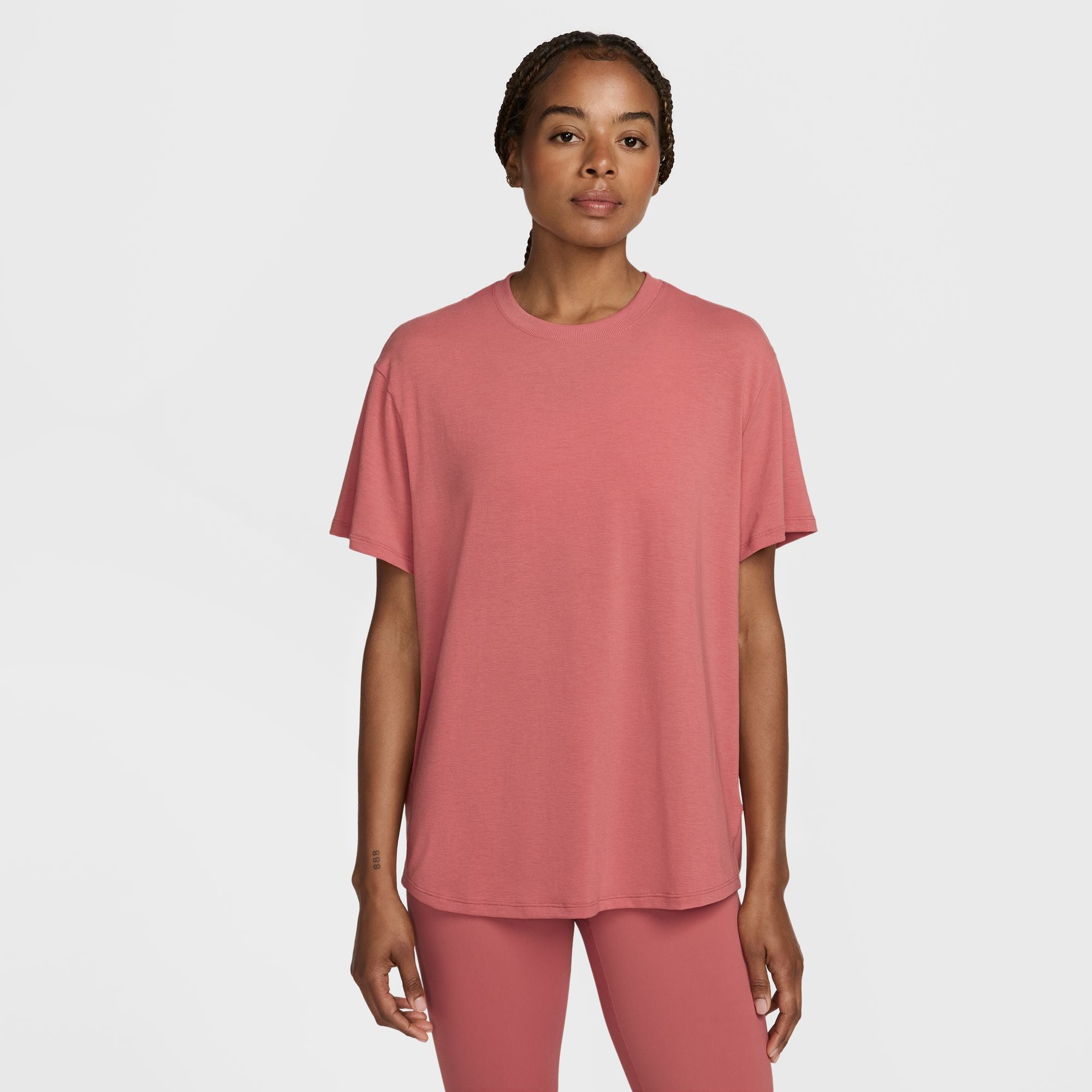 NIKE W NK ONE RELAXED DF SS TOP Trainingsshirts NIKE CANYON PINK/BLACK XS