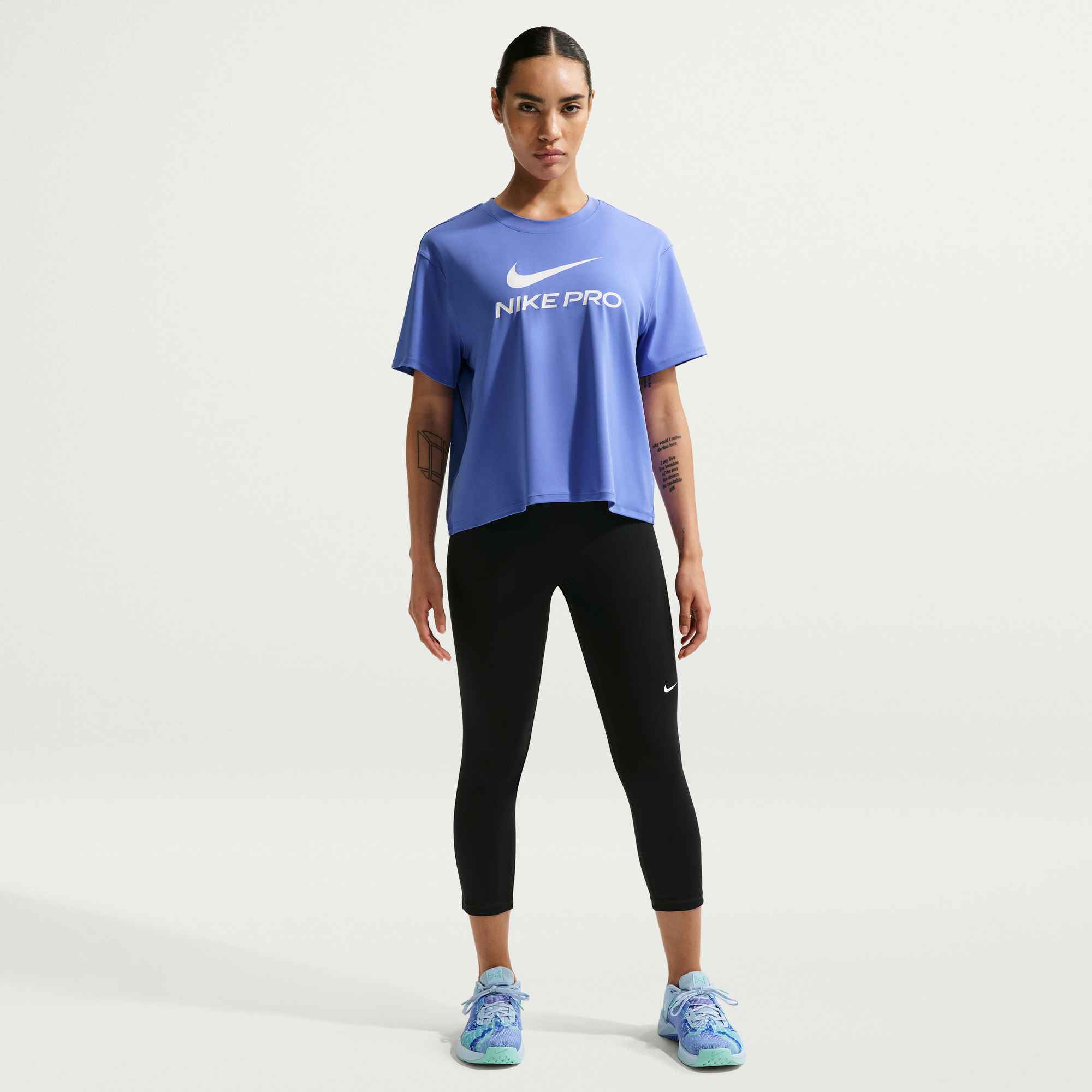 NIKE W NP DF 365 SS LOOSE TOP Trainingsshirts NIKE SAPPHIRE/VOLT-GREY FOG-BLUE VO XS