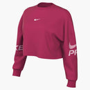 NIKE W NP DF FLC CREW TT GRX Trainingsjacken NIKE RUSH PINK/PINK FOAM/WHITE XS