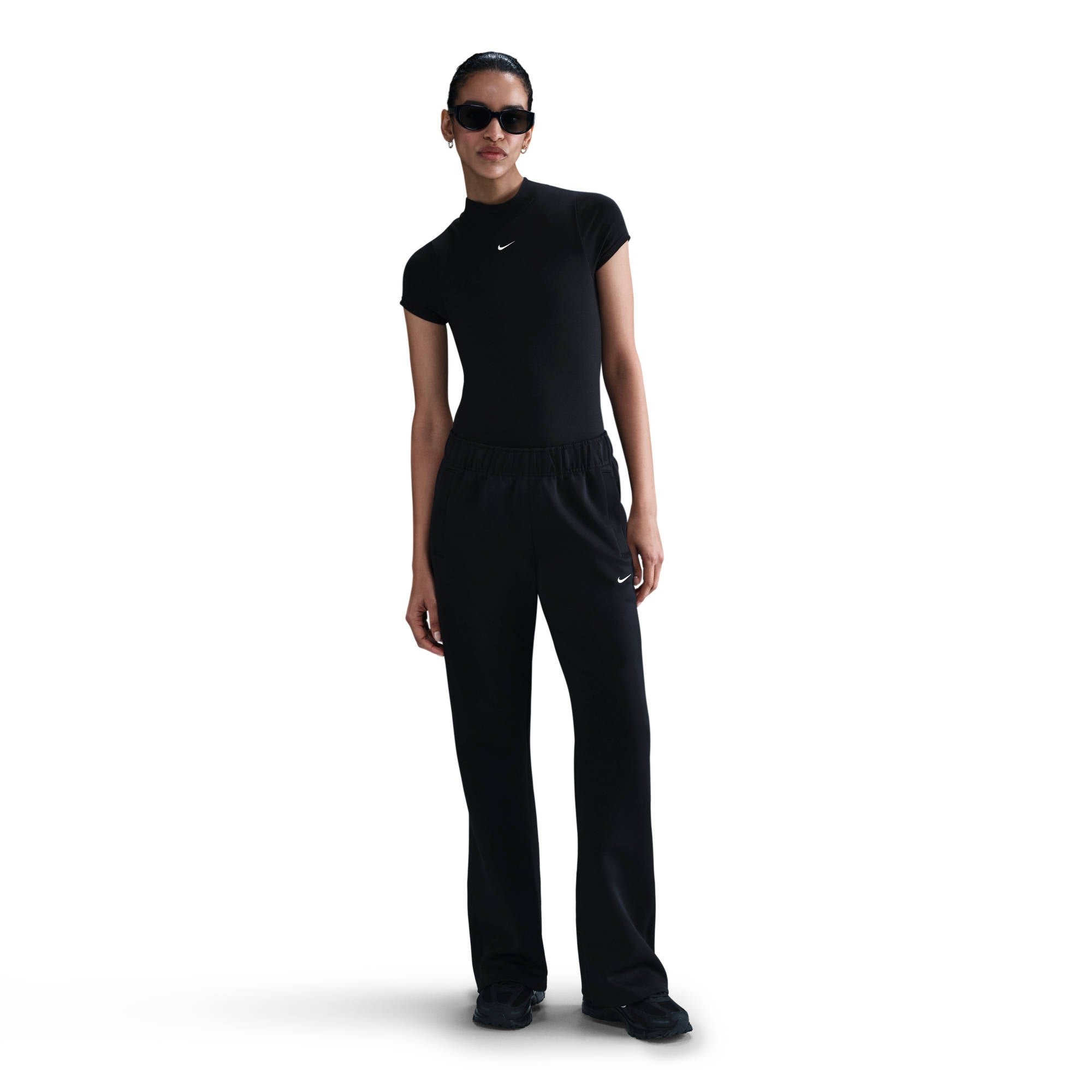 NIKE W NSW NK WR MR POLY KNIT PNT Trainingshosen & Jogginghosen NIKE Black XS
