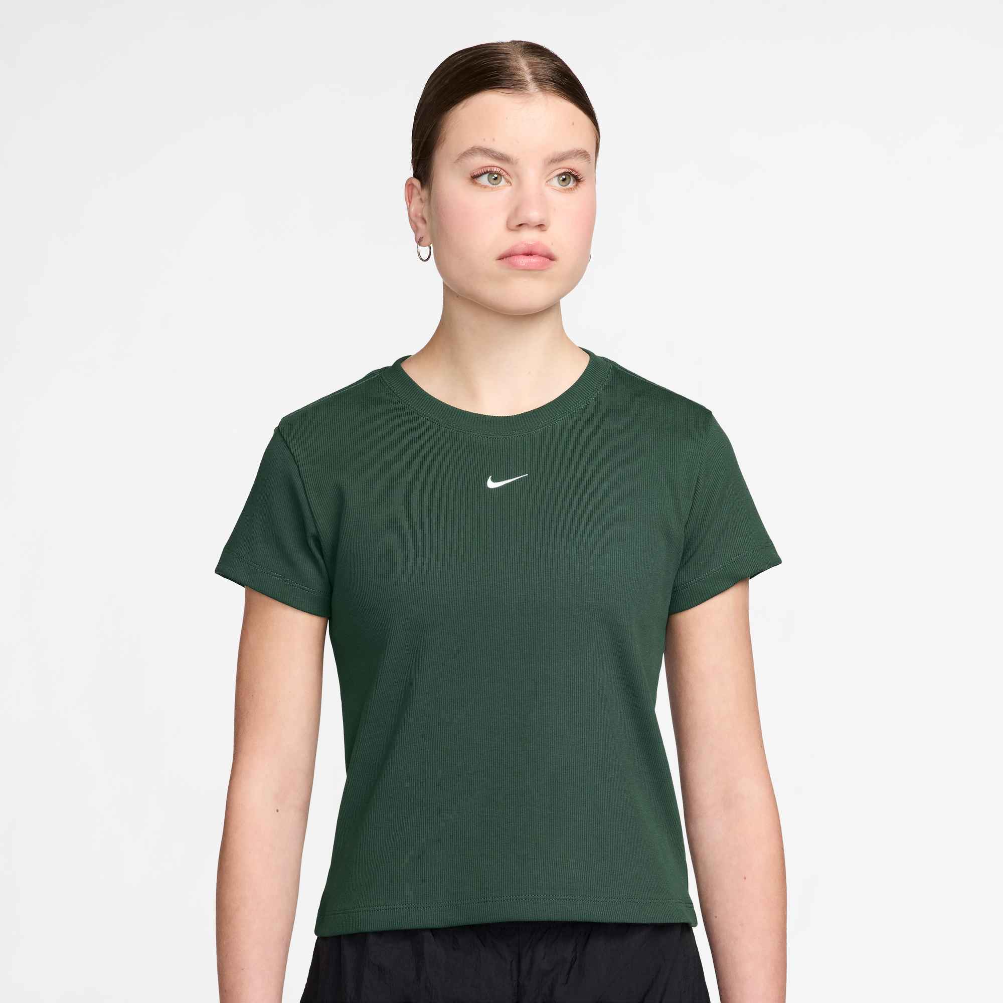 NIKE W NSW RIB TGHT SS TEE Trainingsshirts NIKE FIR/WHITE/ANTETOKOUNMPO G XS