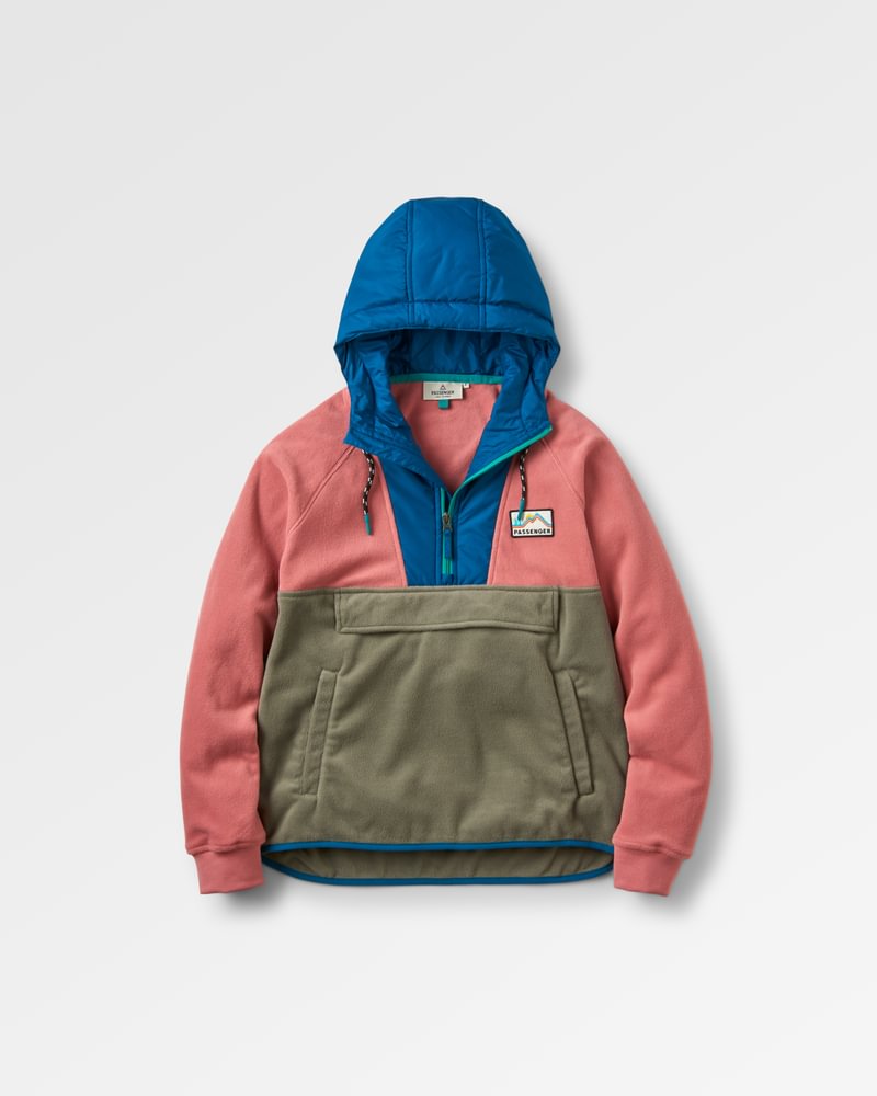 Passenger Alexander Recycled Polar Hooded Fleece infinity teel Fleecejacken & Pullover Passenger Dusty Rose XS