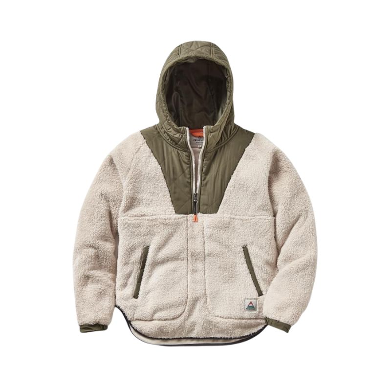 Passenger Beaumont Recycled Sherpa Hooded Fleece Fleecejacken & Pullover Passenger 4267 Vintage Wh XS