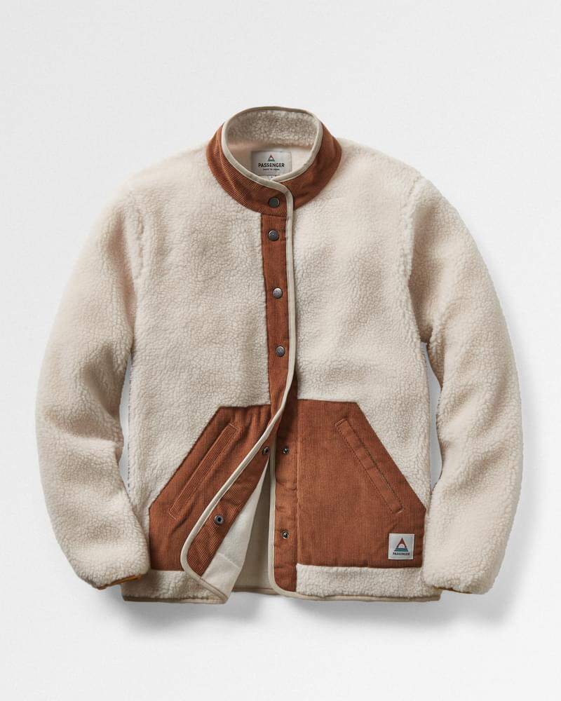 Passenger Clover Recycled Deep-Pile Sherpa Fleece infinity teel Fleecejacken & Pullover Passenger infinity teel S