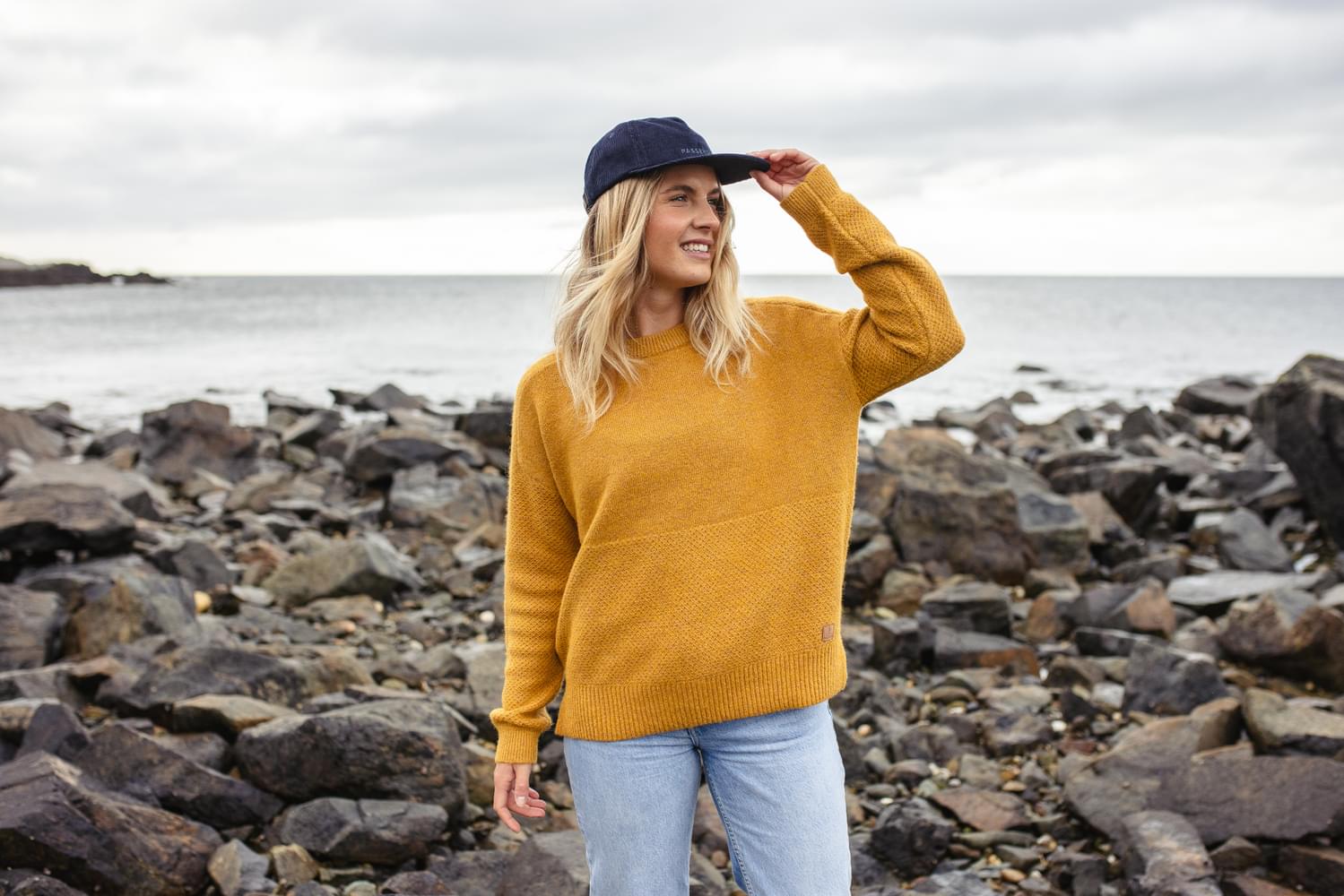 Passenger Cove Recycled Knitted Jumper infinity teel Fleecejacken & Pullover Passenger