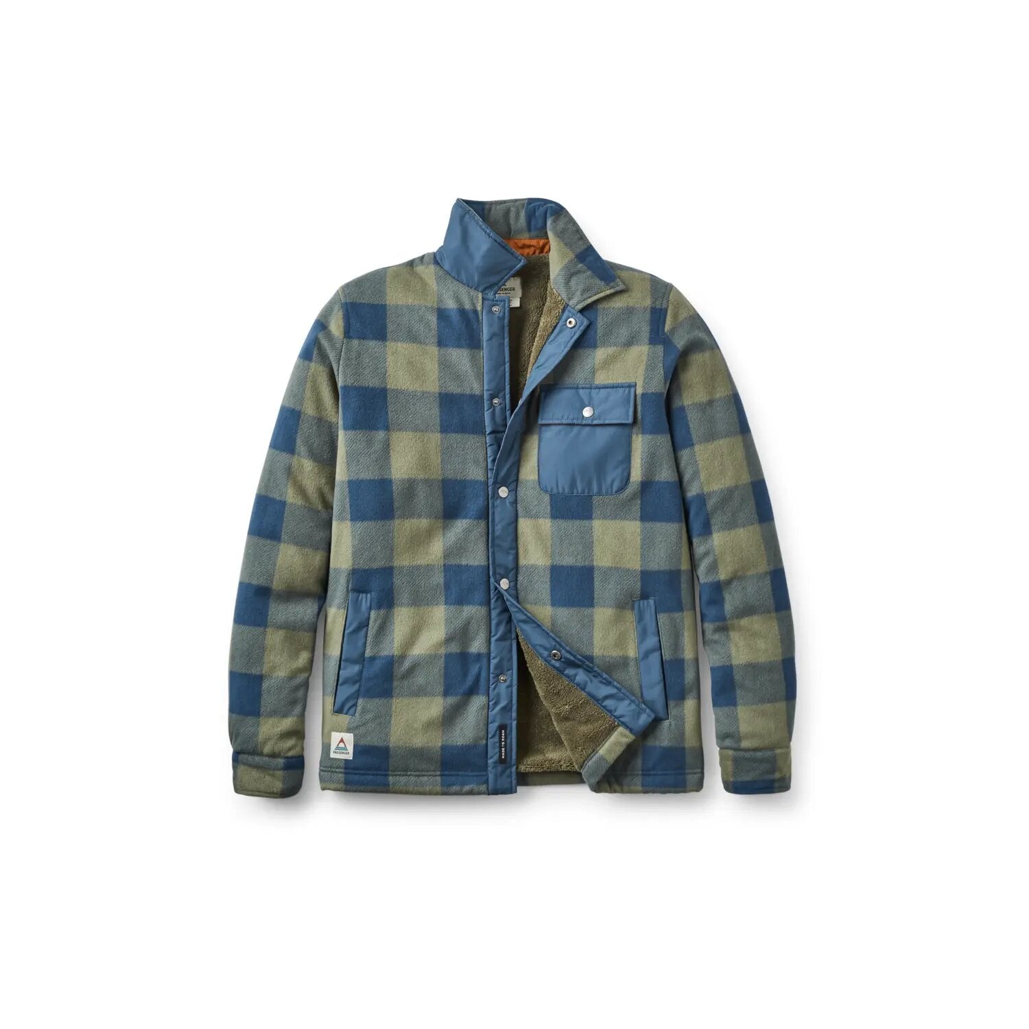PASSENGER FIRELIGHT SHERPA LINES OVERSHIRT Fleecejacken & Pullover PASSENGER Dusty Olive/Dar S