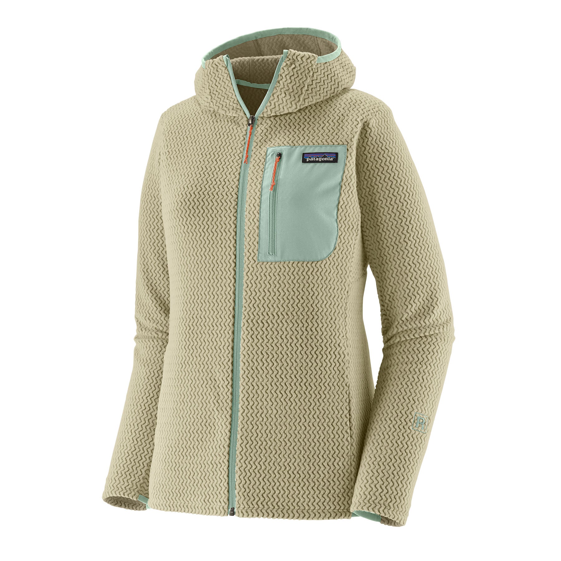 PATAGONIA W'S R1 AIR FULL-ZIP HOODY Fleecejacken & Pullover PATAGONIA weathered stone S