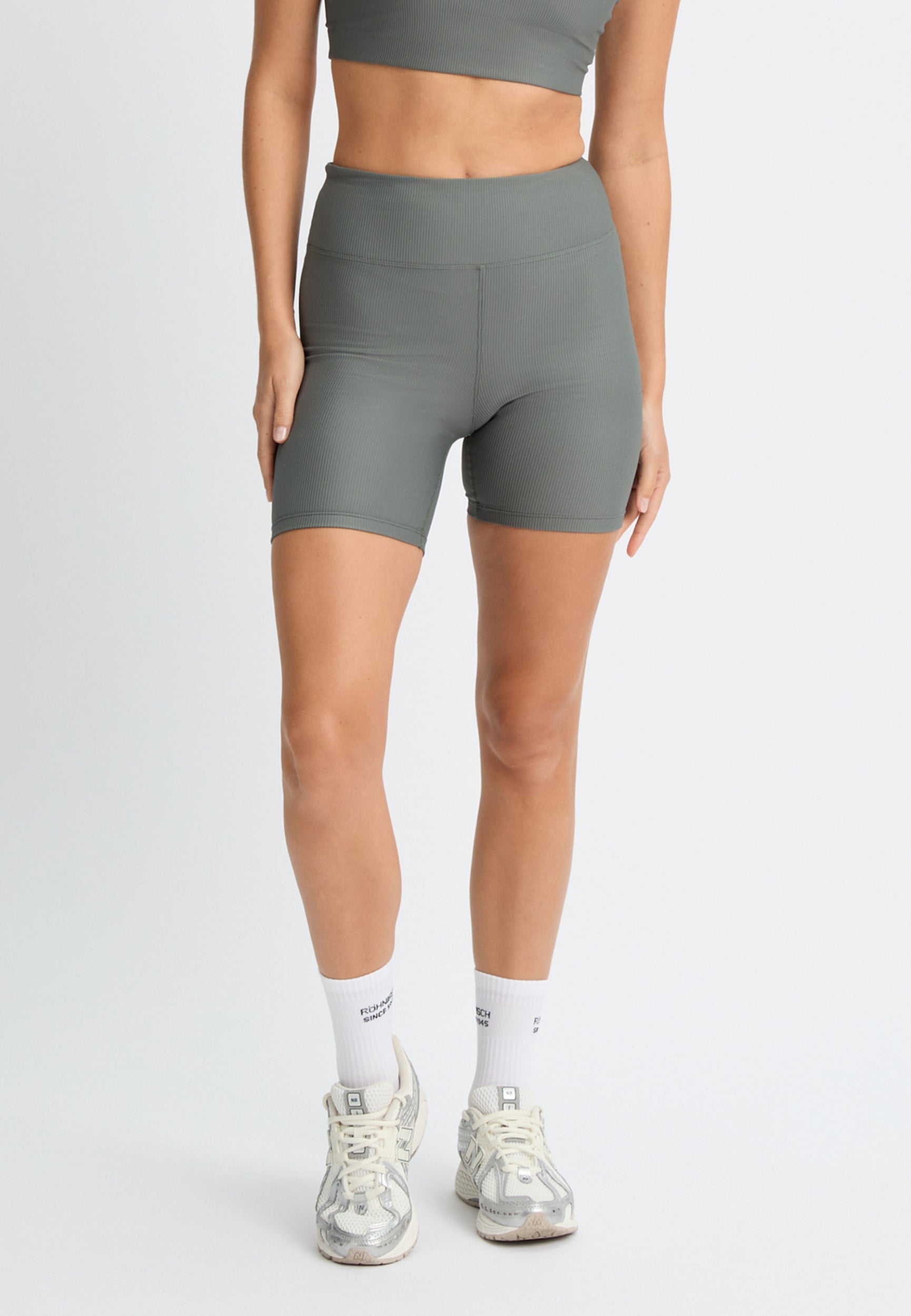 RÖHNISCH Ribbed R Bike HW Tights Black Trainingshosen & Jogginghosen RÖHNISCH