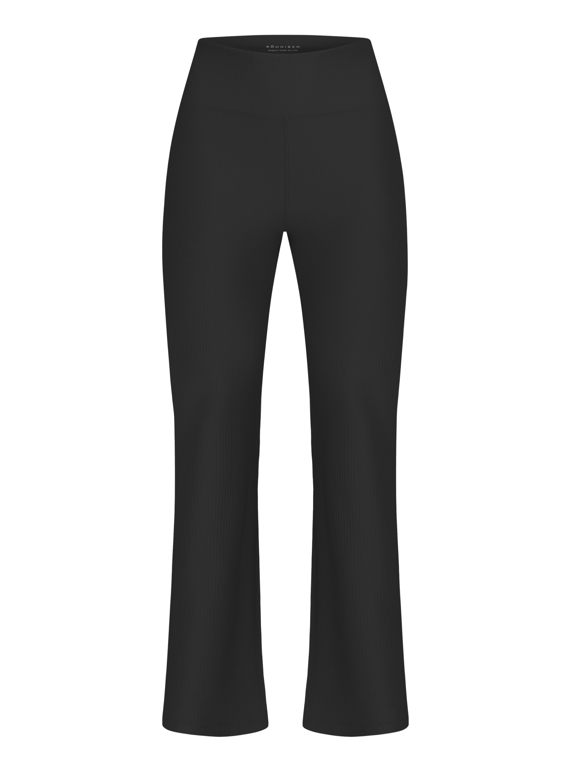 RÖHNISCH Ribbed R Flare HW Tight Black Trainingshosen & Jogginghosen RÖHNISCH Black XS
