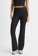 RÖHNISCH Ribbed R Flare HW Tight Black Trainingshosen & Jogginghosen RÖHNISCH